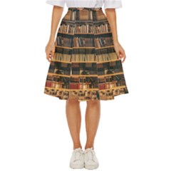 Books On Bookshelf Assorted Color Book Lot In Bookcase Library Classic Short Skirt by Ravend