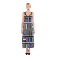 Bookshelf Sleeveless Maxi Dress by Ravend