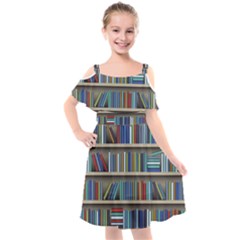 Bookshelf Kids  Cut Out Shoulders Chiffon Dress by Ravend