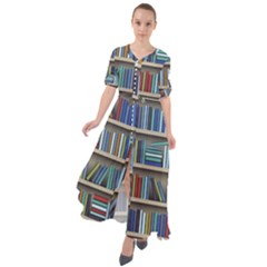 Bookshelf Waist Tie Boho Maxi Dress by Ravend