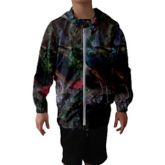 Peacock Art Painting Kids  Hooded Windbreaker by Ndabl3x