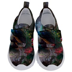 Peacock Art Painting Kids  Velcro No Lace Shoes by Ndabl3x