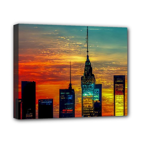 New York City Skyline Usa Canvas 10  X 8  (stretched) by Ndabl3x