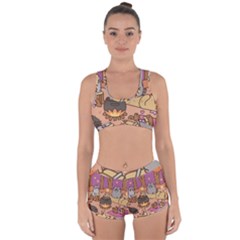 Pusheen Cute Fall The Cat Racerback Boyleg Bikini Set by Ndabl3x