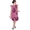 Pink Glitter Butterfly Tie Up Tunic Dress View2