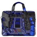 Blue Computer Monitor With Chair Game Digital Art MacBook Pro 16  Double Pocket Laptop Bag  View2