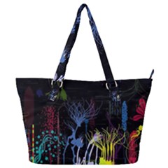 Art Design Graphic Neon Tree Artwork Full Print Shoulder Bag by Bedest