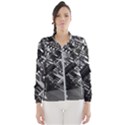 Black And Gray Circuit Board Computer Microchip Digital Art Women s Windbreaker View1