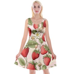 Strawberry Fruit Reversible Velvet Sleeveless Dress by Bedest