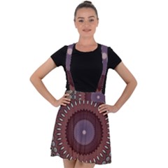 Art Pattern Design Velvet Suspender Skater Skirt by Proyonanggan