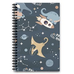 Space Theme Art Pattern Design Wallpaper 5 5  X 8 5  Notebook by Proyonanggan