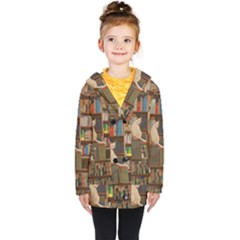 Library Aesthetic Kids  Double Breasted Button Coat by Sarkoni