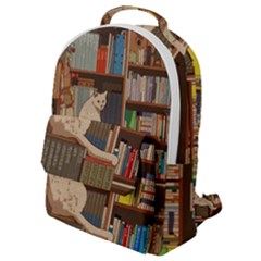 Library Aesthetic Flap Pocket Backpack (small) by Sarkoni