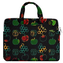 Apples Honey Honeycombs Pattern Macbook Pro 13  Double Pocket Laptop Bag by Sarkoni