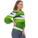 Golf Course Par Green Cut Out Wide Sleeve Top View3