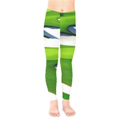 Golf Course Par Green Kids  Classic Winter Leggings by Sarkoni