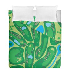 Golf Course Par Golf Course Green Duvet Cover Double Side (full/ Double Size) by Sarkoni