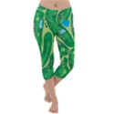 Golf Course Par Golf Course Green Lightweight Velour Capri Yoga Leggings View1