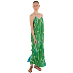 Golf Course Par Golf Course Green Cami Maxi Ruffle Chiffon Dress by Sarkoni