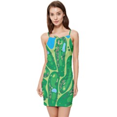 Golf Course Par Golf Course Green Summer Tie Front Dress by Sarkoni