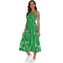 Golf Course Par Golf Course Green Sleeveless Shoulder Straps Boho Dress View2