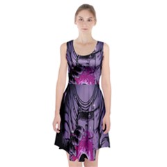 Fingerprint Astro, Amoled, Astronaut, Black, Dark, Oled Racerback Midi Dress by nateshop