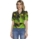 Machine Technology Circuit Electronic Computer Technics Detail Psychedelic Abstract Pattern Puffed Short Sleeve Button Up Jacket View1