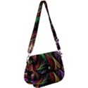 Abstract Psychedelic Saddle Handbag View1