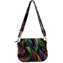 Abstract Psychedelic Saddle Handbag View3