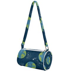 Seamless Pattern Cartoon Earth Planet Mini Cylinder Bag by Grandong