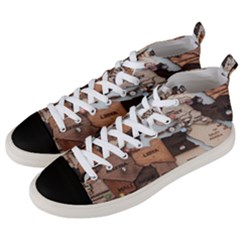 3d Vintage World Map Men s Mid-top Canvas Sneakers by Grandong