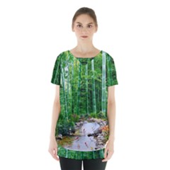 Bamboo Forest Squid Family Skirt Hem Sports Top by Grandong