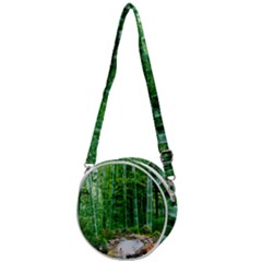 Bamboo Forest Squid Family Crossbody Circle Bag by Grandong