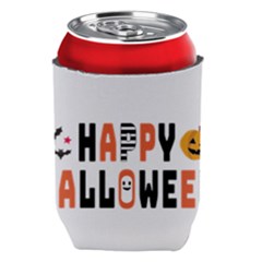 Happy Halloween Slot Text Orange Can Holder by Sarkoni