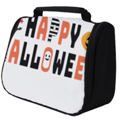 Happy Halloween Slot Text Orange Full Print Travel Pouch (big) by Sarkoni
