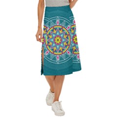 Abstract Digital Artwork Midi Panel Skirt by Ndabl3x