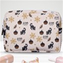 Cat Halloween Pattern Make Up Pouch (Medium) View1