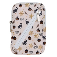 Cat Halloween Pattern Belt Pouch Bag (small) by Ndabl3x