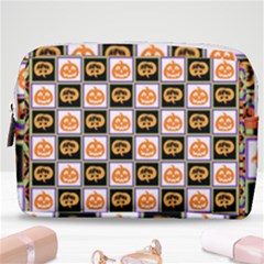 Chess Halloween Pattern Make Up Pouch (medium) by Ndabl3x