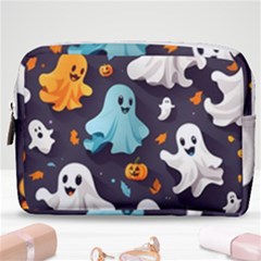 Ghost Pumpkin Scary Make Up Pouch (medium) by Ndabl3x