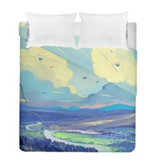 Digital Art Fantasy Landscape Duvet Cover Double Side (full/ Double Size) by uniart180623