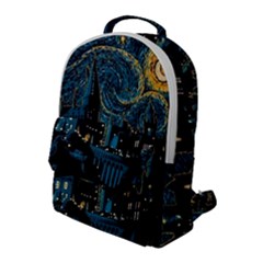 Hogwarts Starry Night Van Gogh Flap Pocket Backpack (large) by Sarkoni