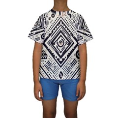 Tribal Pattern Kids  Short Sleeve Swimwear by Sobalvarro