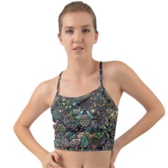 Digital Art Triangle Pattern Texture Mosaic Mini Tank Bikini Top by Grandong