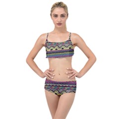 Aztec Design Layered Top Bikini Set by nateshop