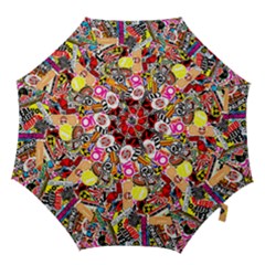 Sticker Bomb, Art, Cartoon, Dope Hook Handle Umbrellas (large) by nateshop