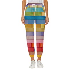 Rainbow Wood Women s Cropped Drawstring Pants by zappwaits