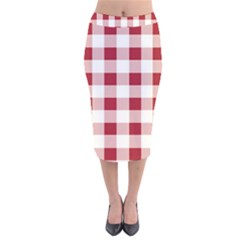 Gingham - 4096x4096px - 300dpi14 Velvet Midi Pencil Skirt by EvgeniaEsenina