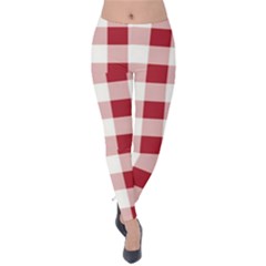 Gingham - 4096x4096px - 300dpi14 Velvet Leggings by EvgeniaEsenina