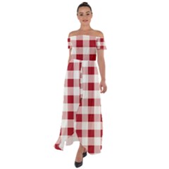 Gingham - 4096x4096px - 300dpi14 Off Shoulder Open Front Chiffon Dress by EvgeniaEsenina